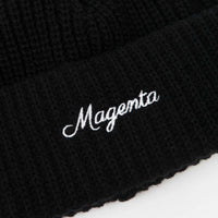 Magenta Cursive Low Beanie - Black thumbnail