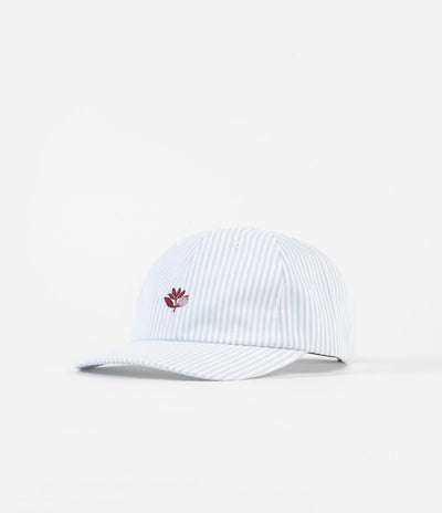 Magenta Dad Cap - Striped Blue