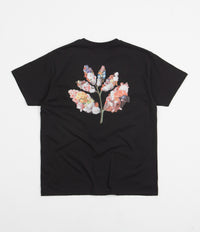 Magenta Flower Plant T-Shirt - Black