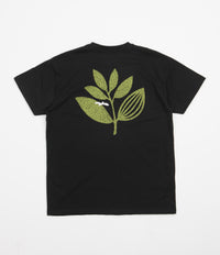 Magenta Grass Plant T-Shirt - Black