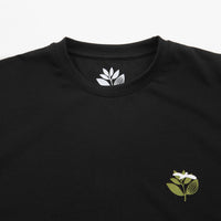 Magenta Grass Plant T-Shirt - Black thumbnail