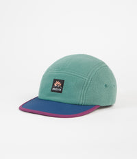 Magenta Hiver Fleece 5 Panel Cap - Aqua Blue / Navy