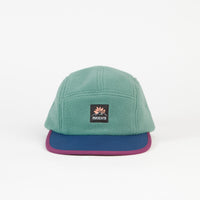 Magenta Hiver Fleece 5 Panel Cap - Aqua Blue / Navy thumbnail