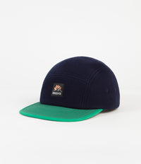 Magenta Hiver Fleece 5 Panel Cap - Navy / Green