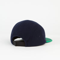 Magenta Hiver Fleece 5 Panel Cap - Navy / Green thumbnail