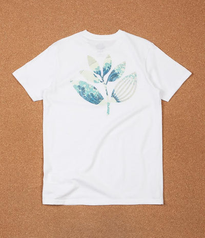 Magenta Hokusai Plant T-Shirt - White