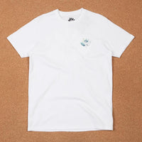 Magenta Hokusai Plant T-Shirt - White thumbnail