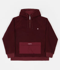 Magenta Kangoo Sherpa Hoodie - Burgundy