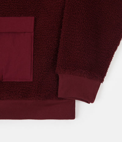 Magenta Kangoo Sherpa Hoodie - Burgundy