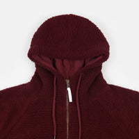 Burgundy sherpa outlet hoodie