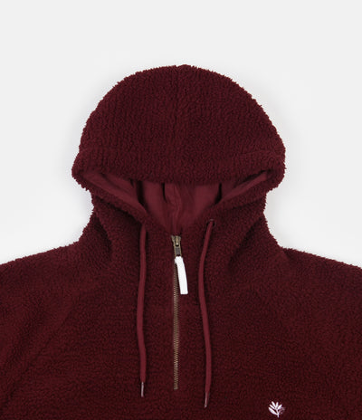 Magenta Kangoo Sherpa Hoodie - Burgundy