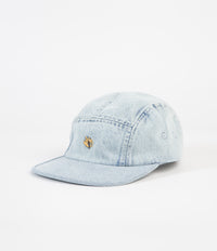 Magenta Plant 5 Panel Cap - Washed Denim