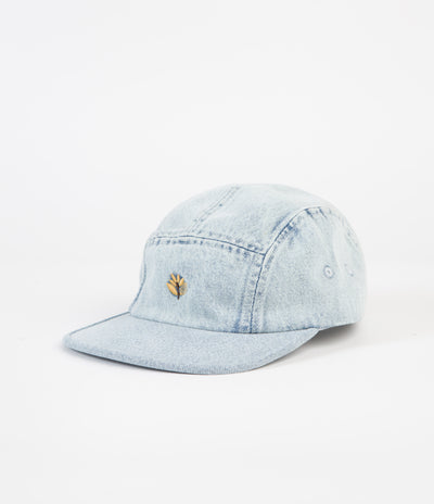 Magenta Plant 5 Panel Cap - Washed Denim