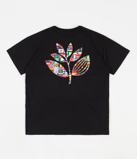 Magenta Plant Flag T-Shirt - Black