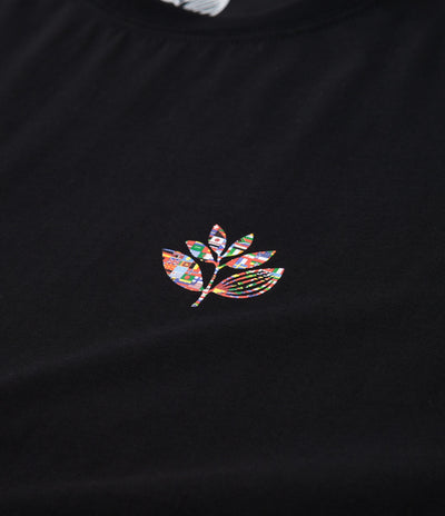 Magenta Plant Flag T-Shirt - Black