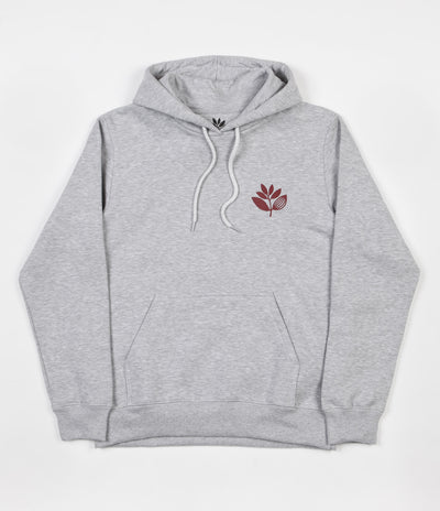 Magenta Plant Hooded Sweatshirt - Light Heather