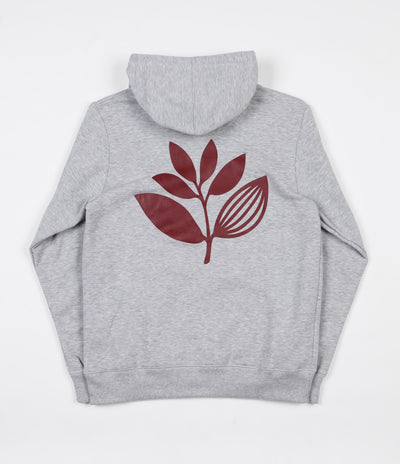 Magenta Plant Hooded Sweatshirt - Light Heather