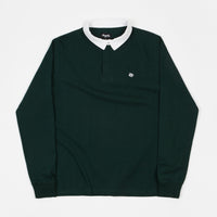 Magenta Plant Long Sleeve Polo Shirt - Forest Green thumbnail