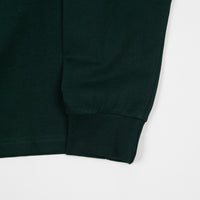 Magenta Plant Long Sleeve Polo Shirt - Forest Green thumbnail