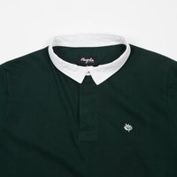 Magenta Plant Long Sleeve Polo Shirt - Forest Green thumbnail