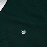 Magenta Plant Long Sleeve Polo Shirt - Forest Green thumbnail