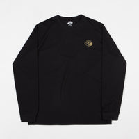 Magenta Plant Outline Long Sleeve T-Shirt - Black / Gold thumbnail