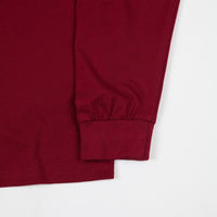 Magenta Plant Outline Long Sleeve T-Shirt - Burgundy thumbnail