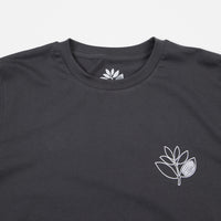 Magenta Plant Outline T-Shirt - Dark Grey thumbnail