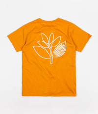 Magenta Plant Outline T-Shirt - Orange