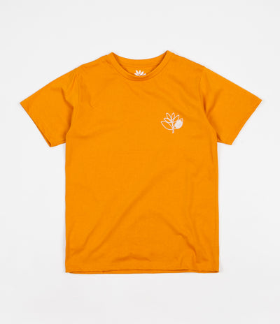 Magenta Plant Outline T-Shirt - Orange