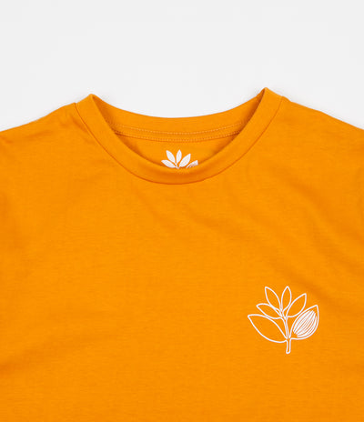 Magenta Plant Outline T-Shirt - Orange