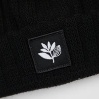 Magenta Plant Patch Beanie - Black thumbnail