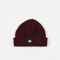 Magenta Plant Patch Beanie - Burgundy thumbnail