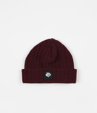 Magenta Plant Patch Beanie - Burgundy