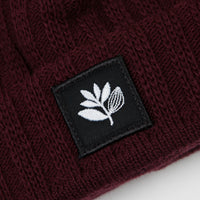 Magenta Plant Patch Beanie - Burgundy thumbnail