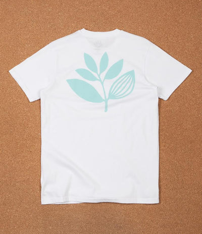 Magenta Plant T-Shirt - White