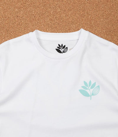 Magenta Plant T-Shirt - White