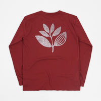 Magenta Points Plant Long Sleeve T-Shirt - Wine thumbnail