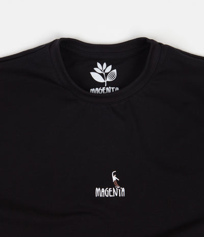 Magenta PWS Embroidered T-Shirt - Black