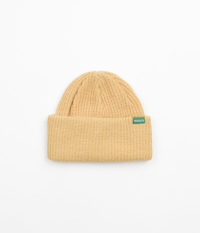 Magenta Script Beanie - Yellow