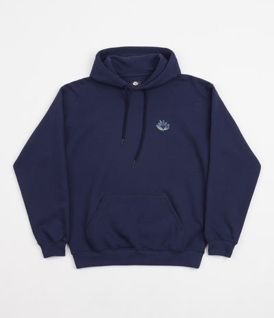 Magenta Sea Plant Hoodie - Navy