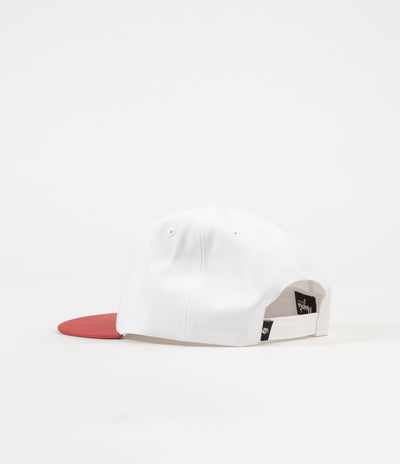 Magenta Snapback Cap - White / Red