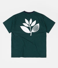 Magenta Striped Plant T-Shirt - Navy / Green