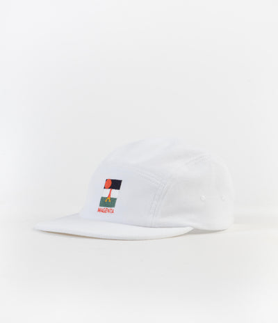 Magenta Sunset Cap - White