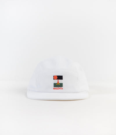 Magenta Sunset Cap - White