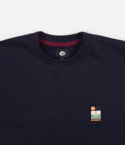 Magenta Sunset Crewneck Sweatshirt - Navy