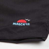 Magenta Sunset Nylon Shorts - Black thumbnail