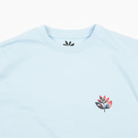 Magenta Surreal Plant T-Shirt - Light Blue thumbnail