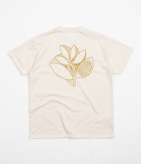 Magenta Trippy Plant T-Shirt - Natural