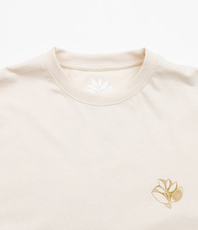 Magenta Trippy Plant T-Shirt - Natural